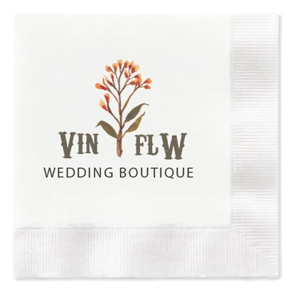 Main Product Image for Custom Printed Full Color 3 Ply Premium Coined Beverage Napkins