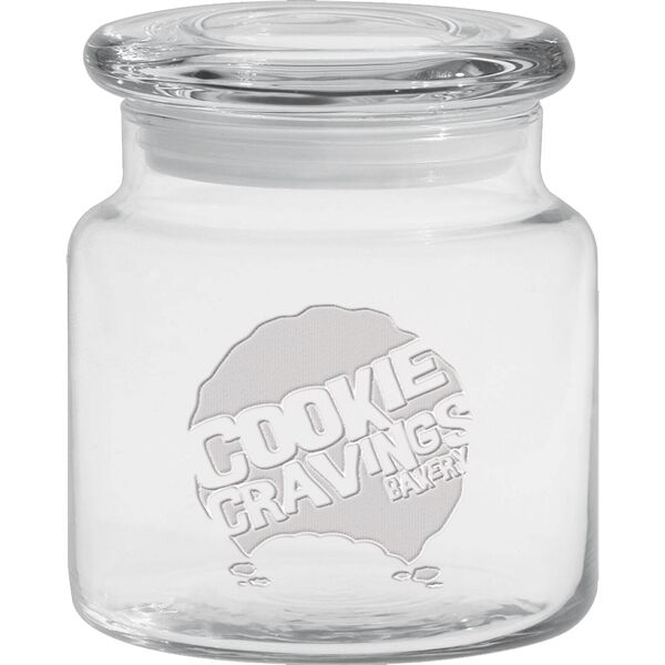 Main Product Image for Deep Etched Apothecary Jar w/ Flat Lid 16 oz. 