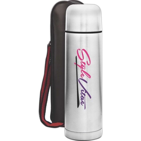 Main Product Image for Custom Printed Stainless Steel Insulated Beverage Carrier 1Liter