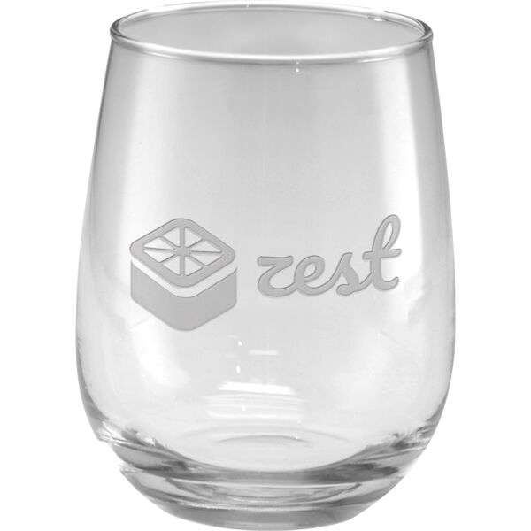 Main Product Image for Deep Etched Stemless White Wine Glass