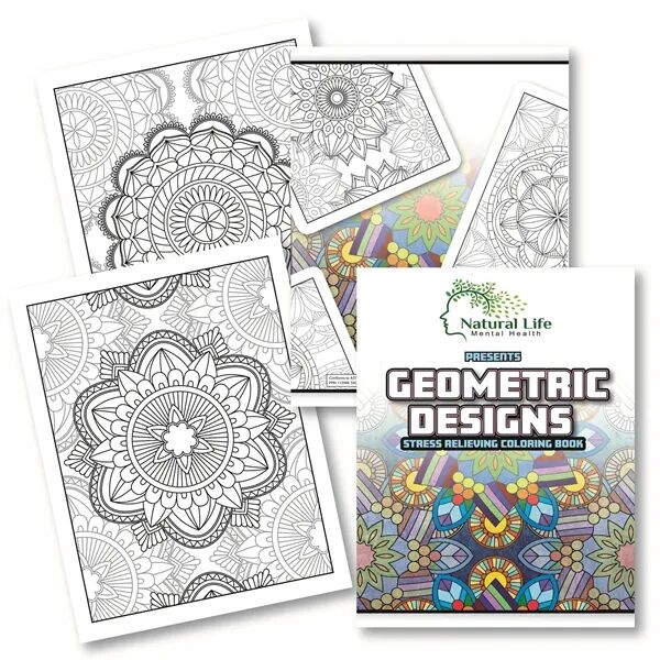 Main Product Image for Custom Printed Geometric Designs Stress Relieving Coloring Book