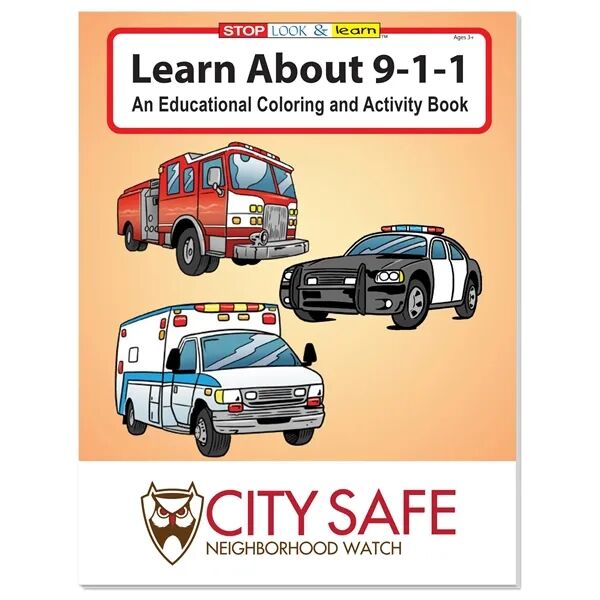 Main Product Image for Custom Printed Coloring Book: Learn About 911