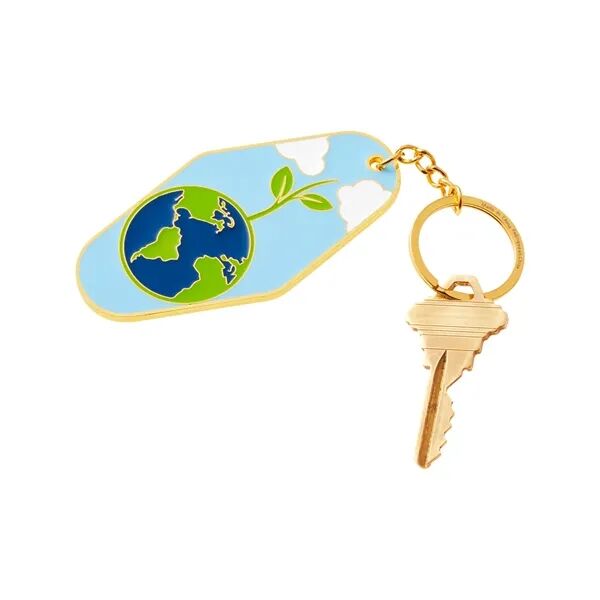 Main Product Image for Laser Engraved Earth Day Globe Metal Keychain