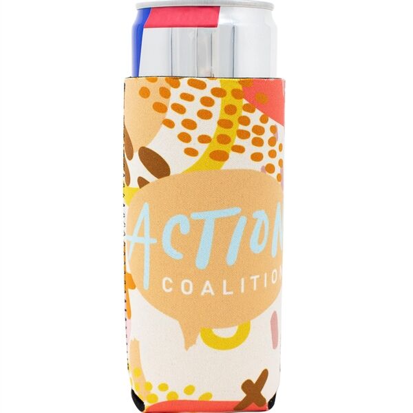 Main Product Image for Full Color 12 oz Slim  Neoprene Can Cooler