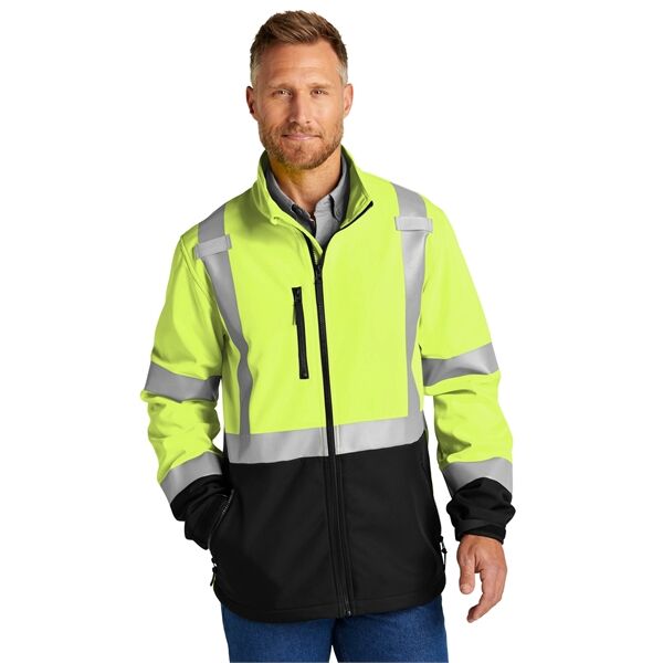 Main Product Image for Custom Printed CornerStone ANSI 107 Class 3 Soft Shell Jacket