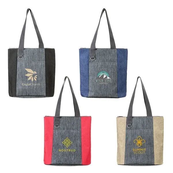 Main Product Image for Custom Logo Kenmore Heathered Polyester Event Tote