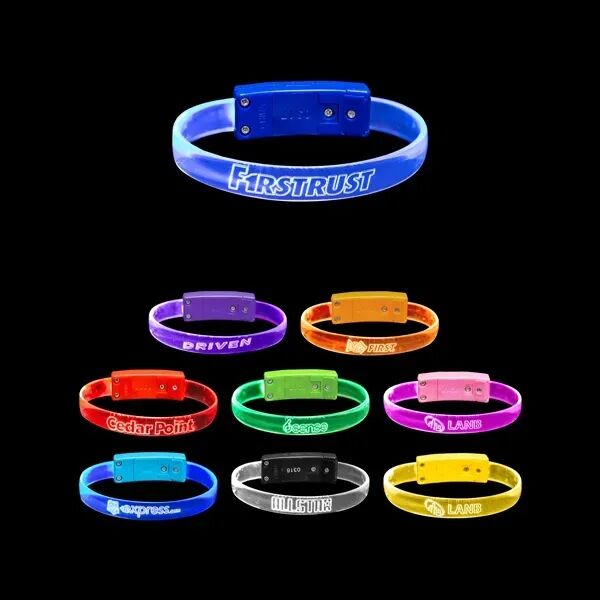 Main Product Image for Laser Engraved Bolt LED Wristband