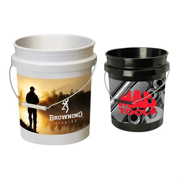 Main Product Image for Branded 5 Gallon Custom Metal Handle Bucket