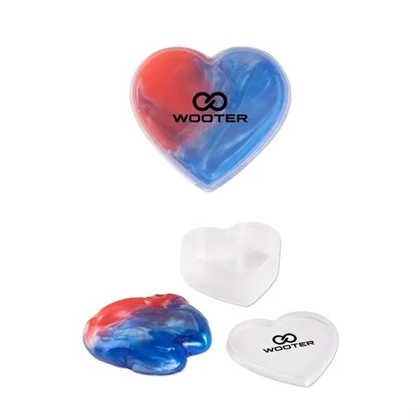 Main Product Image for Custom Logo Heart Shaped Slime
