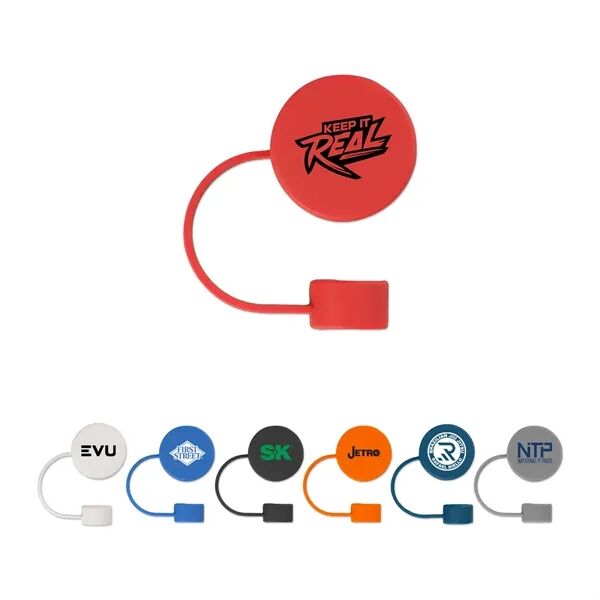 Main Product Image for Custom Printed Flat Round Straw Covers