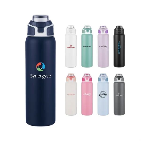 Main Product Image for Branded Stainless Steel Vacuum Bottle w/Easy Carry Lid 28 Oz