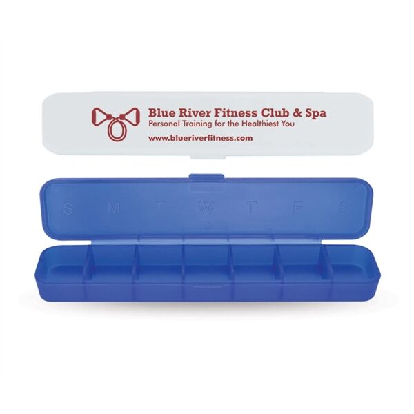 Main Product Image for Custom Logo Traveler's All-Week Pill Box