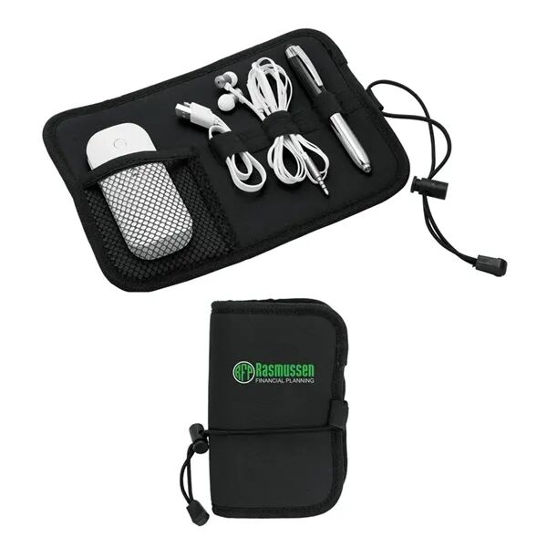 Main Product Image for Branded Somalia Neoprene Roll-Up Tech Organizer