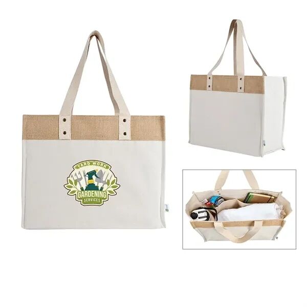 Main Product Image for Custom Printed Sophia Canvas Tote With Jute Trim