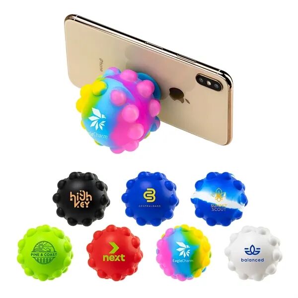 Main Product Image for Imprinted Push Pop Ball Suction Cup Phone Stand