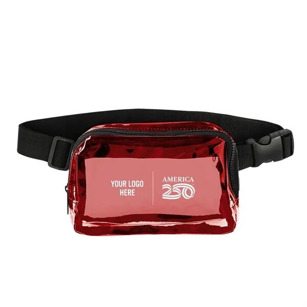 Main Product Image for Custom Logo America250 Clear Belt Bag