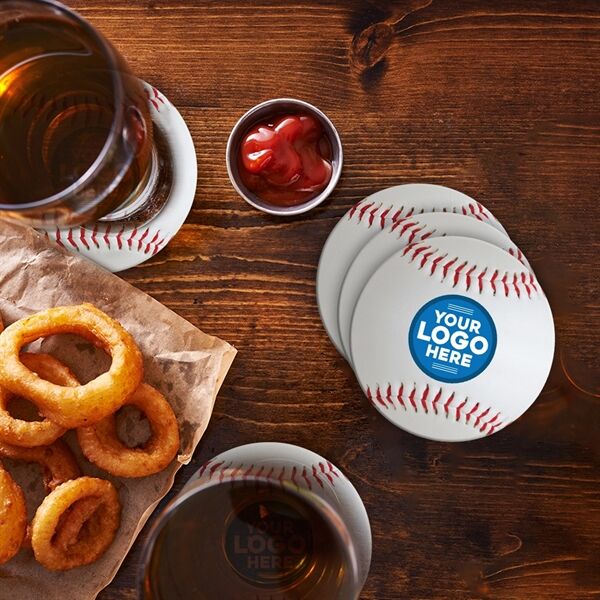 Main Product Image for Custom Baseball Coasters 4"