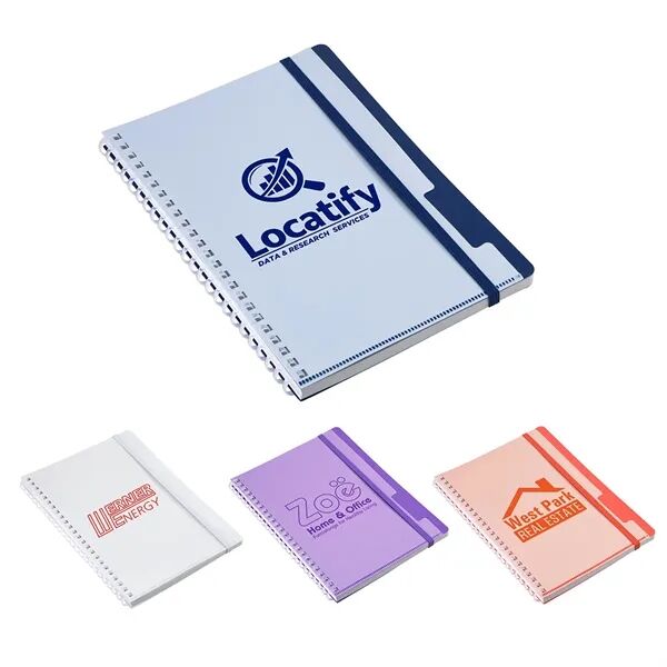 Main Product Image for Custom Printed Arcadia Soft Spiral Notebook with Front Pocket