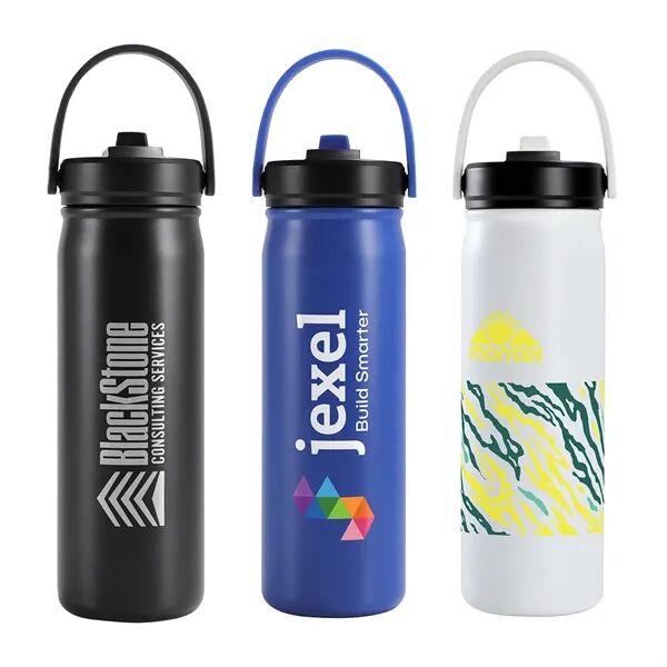 Main Product Image for Custom Logo Lennon Eco-friendly Straw Lid Vacuum Bottle 20 Oz