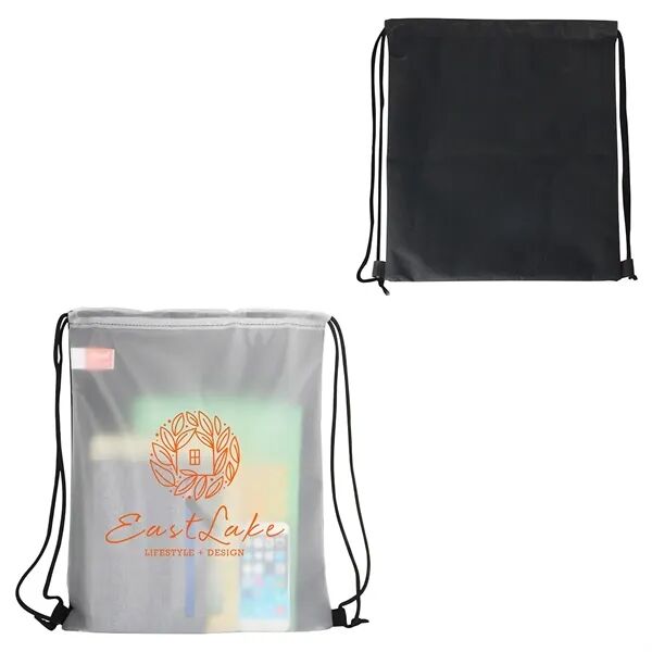 Main Product Image for Custom Printed Pearl Soft-Touch Drawstring Bag