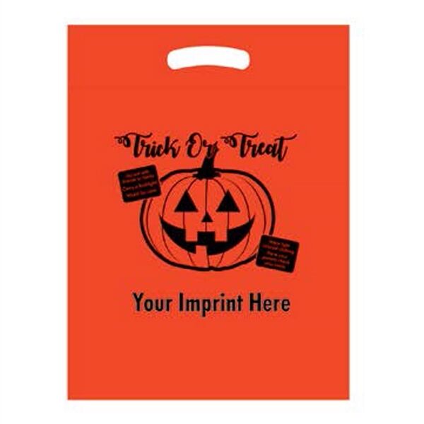 Main Product Image for Custom Logo Halloween Plastic Die Cut/Orange - Trick or Treat