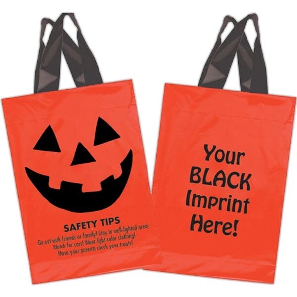 Main Product Image for Custom Halloween Plastic Soft Loop/Orange - Pumpkin Face