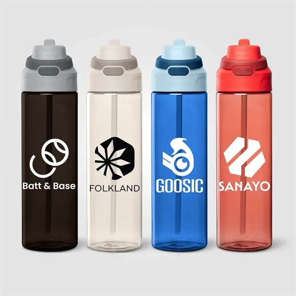 Main Product Image for Lynk rPET Flip-Straw Single Wall Bottle - 28 oz.
