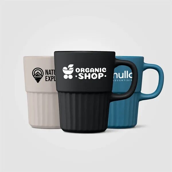 Main Product Image for Majesty Ceramic Matte Finish Fluted Mug - 15oz - Silkscreen