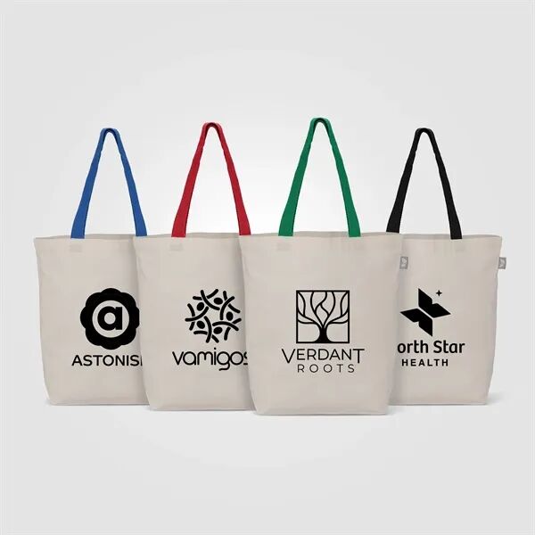 Main Product Image for Tonga Recycled 5oz Cotton Colored Handle Tote Bag - 11L