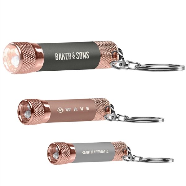 Main Product Image for Chroma Softy Rose Gold Metallic- LED Flashlight with Keyring