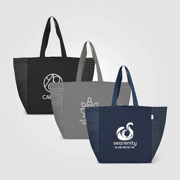 Main Product Image for Toronto Recycled Cotton Chevron Tote Bag - 8 oz.