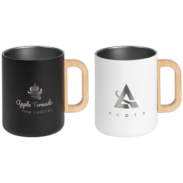 Main Product Image for Vancouver - 18 oz. SS Double Wall Mug with Bamboo Handle