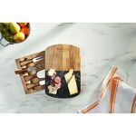 Buy Laser Engraved Black Marble Cheese Board Set with Knives