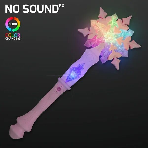 Main Product Image for LED Snowflake Wands, No Sound, Slow Color Change