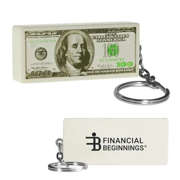 Main Product Image for Custom Logo Money Stress Reliever Keychain