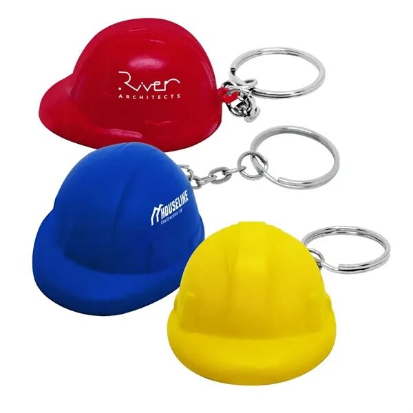 Main Product Image for Imprinted Hard Hat Stress Reliever Keychain