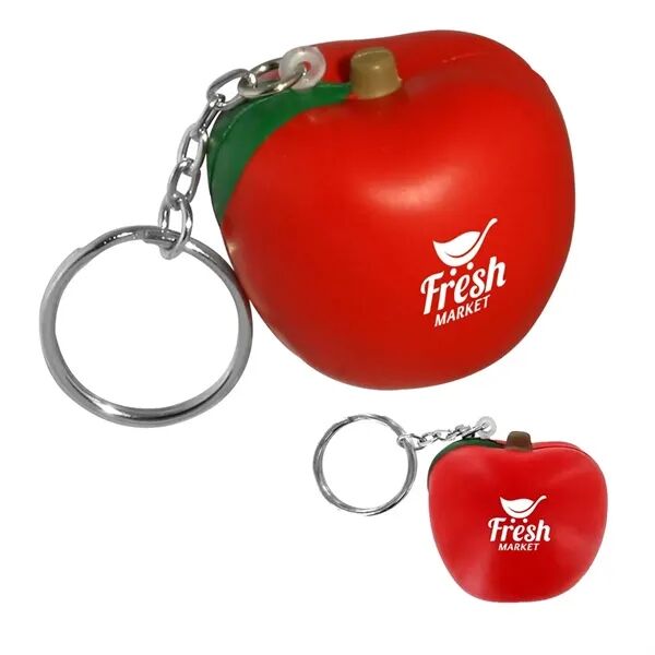 Main Product Image for Custom Logo Apple Stress Reliever Keychain