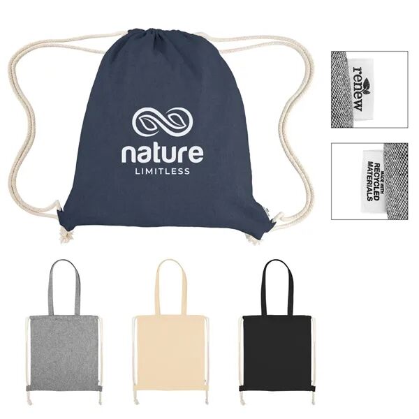 Main Product Image for Custom Printed Nicole Recycled Cotton Drawstring Bag