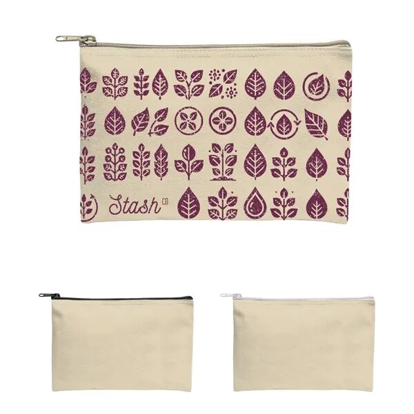 Main Product Image for Custom Printed Recycled Canvas Zippered Pouch