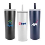Buy Custom Printed ChillFlow Stainless Steel Mug with Straw 24oz.