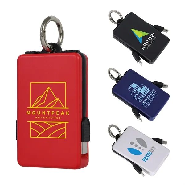 Main Product Image for Branded Esprit 2000mAh UL Listed Power Bank with Built-In Cables