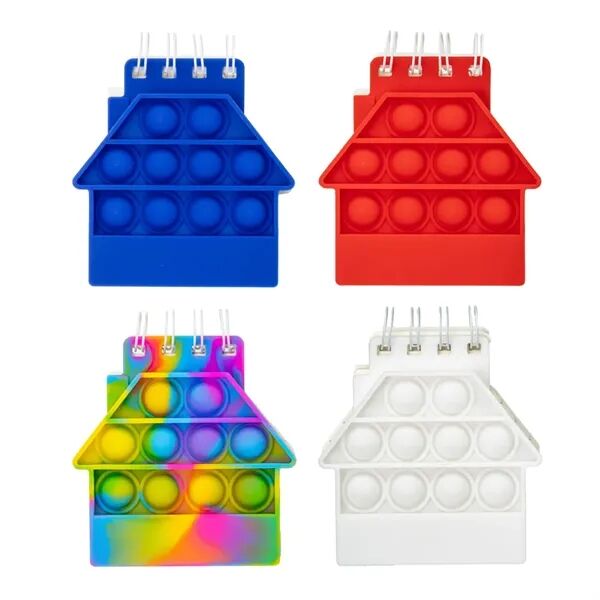 Main Product Image for Custom Logo House Spiral Notebook Push Pop