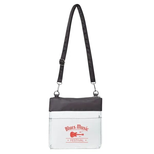 Main Product Image for Custom Logo All Access Clear Crossbody Bag w/ Detachable Strap.