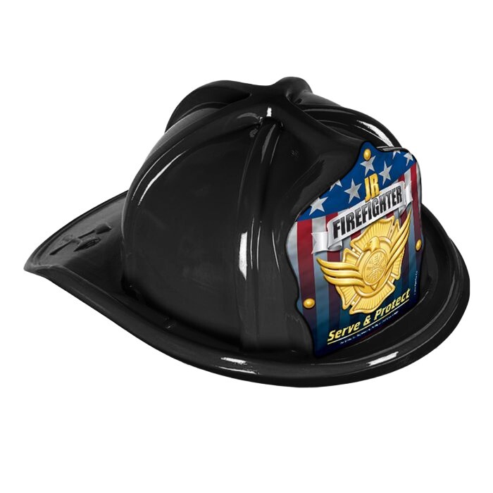 Main Product Image for Custom Imprinted Plastic Black Fire Hat with Paper Shield