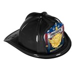 Buy Custom Imprinted Plastic Black Fire Hat with Paper Shield