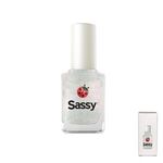 .5 oz Glitter Nail Polish - White