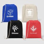 Buy Custom Printed Java Cotton Drawstring Backpack 5 oz