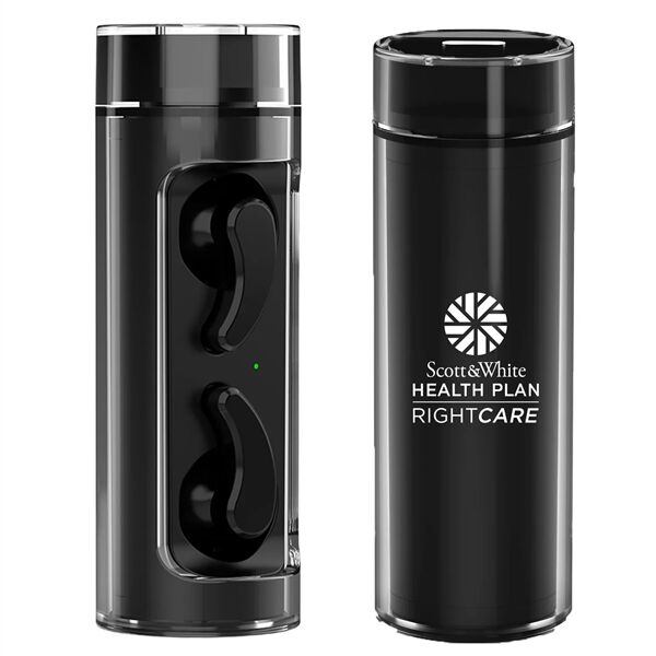 Main Product Image for Custom Printed Mini Bluetooth Audio Pods w/ Round Charging Case