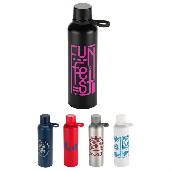 Main Product Image for Custom Logo Avento Recycled Aluminum Bottle w/Silicone Loop 25Oz