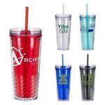 Buy Custom Printed Clio 2-in-1 Recycled Acrylic Straw Tumbler 20 Oz